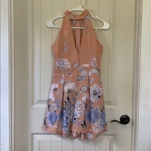 Pink Floral Romper